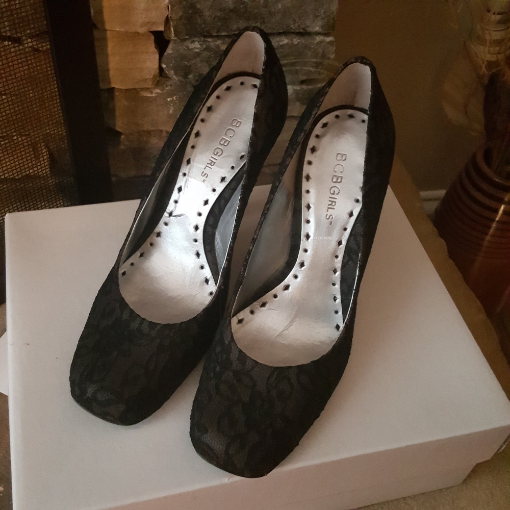 BCBGirls  Black Lace Pumps